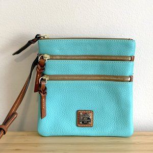 Dooney And Bourke Crossbody Bag Turquoise Teal Al… - image 1